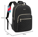 LOVEVOOK 15.6" Laptop Backpack for Women - Lightweight, USB Port, Work & Travel Rucksack (Black)