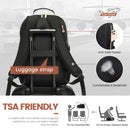 LOVEVOOK 15.6" Laptop Backpack for Women - Lightweight, USB Port, Work & Travel Rucksack (Black)