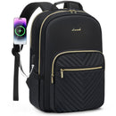 LOVEVOOK 15.6" Laptop Backpack for Women - Lightweight, USB Port, Work & Travel Rucksack (Black)