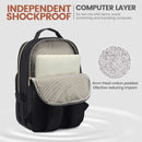 LOVEVOOK 15.6" Laptop Backpack for Women - Lightweight, USB Port, Work & Travel Rucksack (Black)