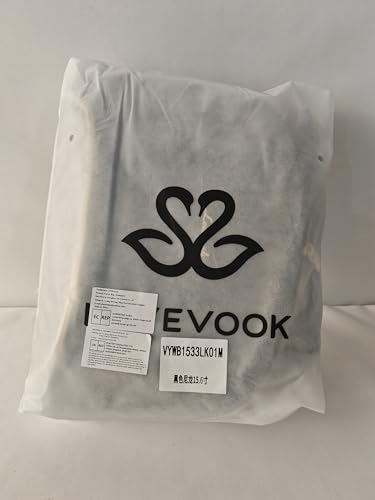LOVEVOOK 15.6" Laptop Backpack for Women - Lightweight, USB Port, Work & Travel Rucksack (Black)