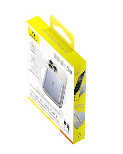 Baseus Picogo AM41 5000mAh MagSafe Power Bank - Ultra Slim, PD 20W Fast Charging for iPhone 17/16/15/14/13 (Space Grey)