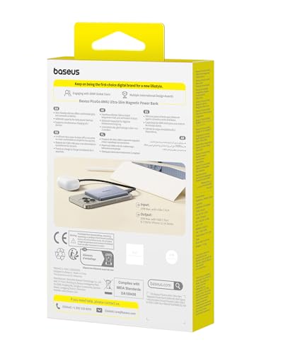 Baseus Picogo AM41 5000mAh MagSafe Power Bank - Ultra Slim, PD 20W Fast Charging for iPhone 17/16/15/14/13 (Space Grey)