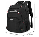 VANKEV 50L Travel Backpack - Anti-Theft, TSA Approved, 17" Laptop Bag with USB Port (Black)