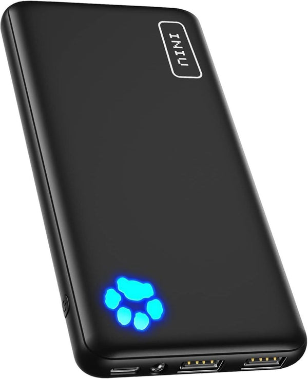 INIU 10000mAh Power Bank - Slim, Light, High-Speed USB-C, Triple 3A Output for iPhone 17/16/15/14 & More