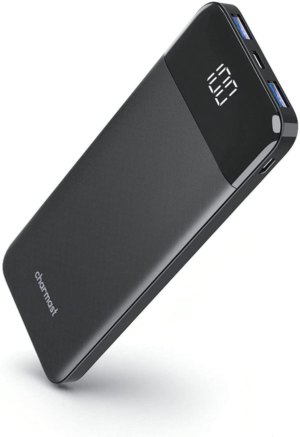 Charmast 10400mAh Power Bank - Quick Charge, USB-C, Ultra Slim Portable Charger for iPhone, Huawei & More