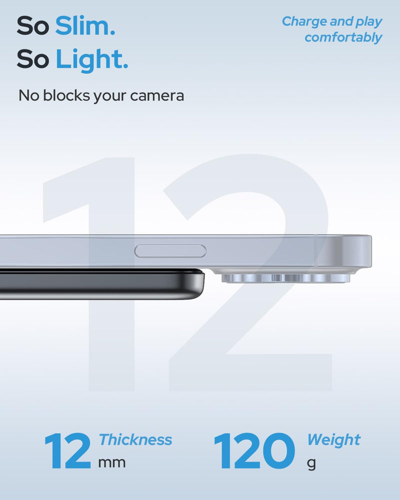 MagSafe Power Bank 5000mAh - Ultra-Slim Wireless Charger, Fast Charging with USB-C for iPhone 17/16/15/14/13/12 (Space Gray)