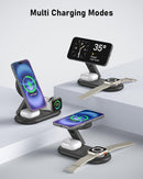 3-in-1 Wireless Charging Station for Apple - 15W Fast Foldable MagSafe Charger for iPhone, Apple Watch & AirPods