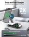 Keepro 3-in-1 Wireless Charging Station - Magnetic Fast Charger for iPhone, Apple Watch & AirPods (Black)