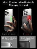 LISEN 5000mAh MagSafe Power Bank - Slim 0.3" Magnetic Battery Pack for iPhone 17/16/15/14/13/12 Pro Max