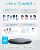 Anker PowerWave Wireless Charger 10W - Qi-Certified for iPhone, AirPods & Samsung Galaxy S23