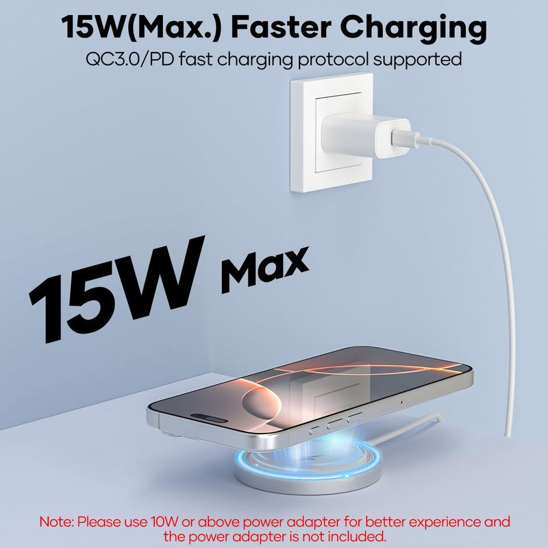 Magnetic Wireless Charger - Fast MagSafe Charger for iPhone 17/16/15/14/13/12 & AirPods