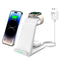 ADADPU 3-in-1 Wireless Charger 15W - Fast Charging Stand for iPhone, Apple Watch & AirPods (White)