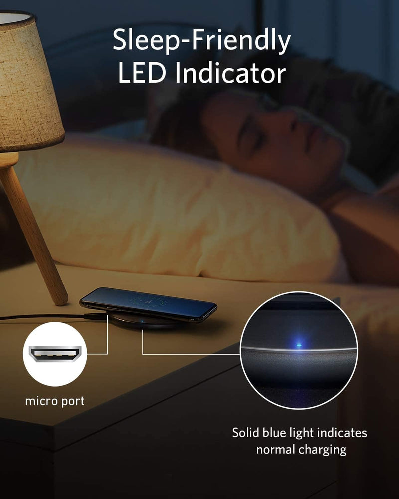 Anker PowerWave Wireless Charger 10W - Qi-Certified for iPhone, AirPods & Samsung Galaxy S23