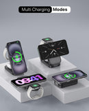 3-in-1 Wireless Charging Station for Apple - 15W Fast Foldable Magnetic Charger for iPhone, Apple Watch & AirPods
