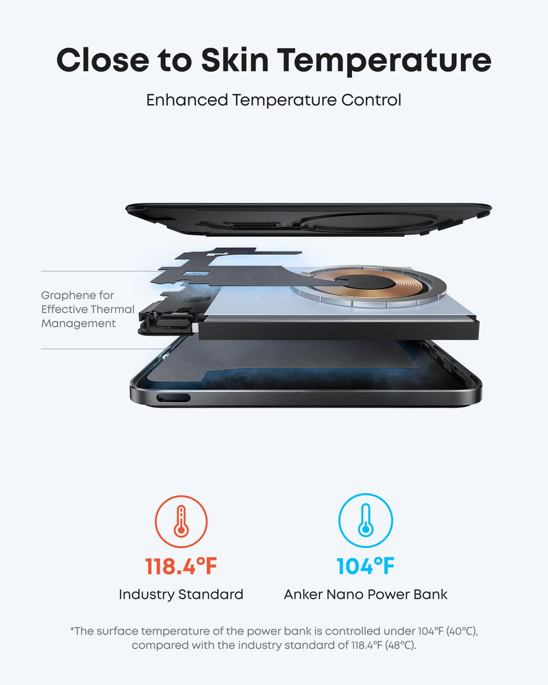 Anker Nano 5000mAh Power Bank - Qi2 15W MagSafe-Compatible Ultra-Slim Portable Charger for iPhone 17/16/15