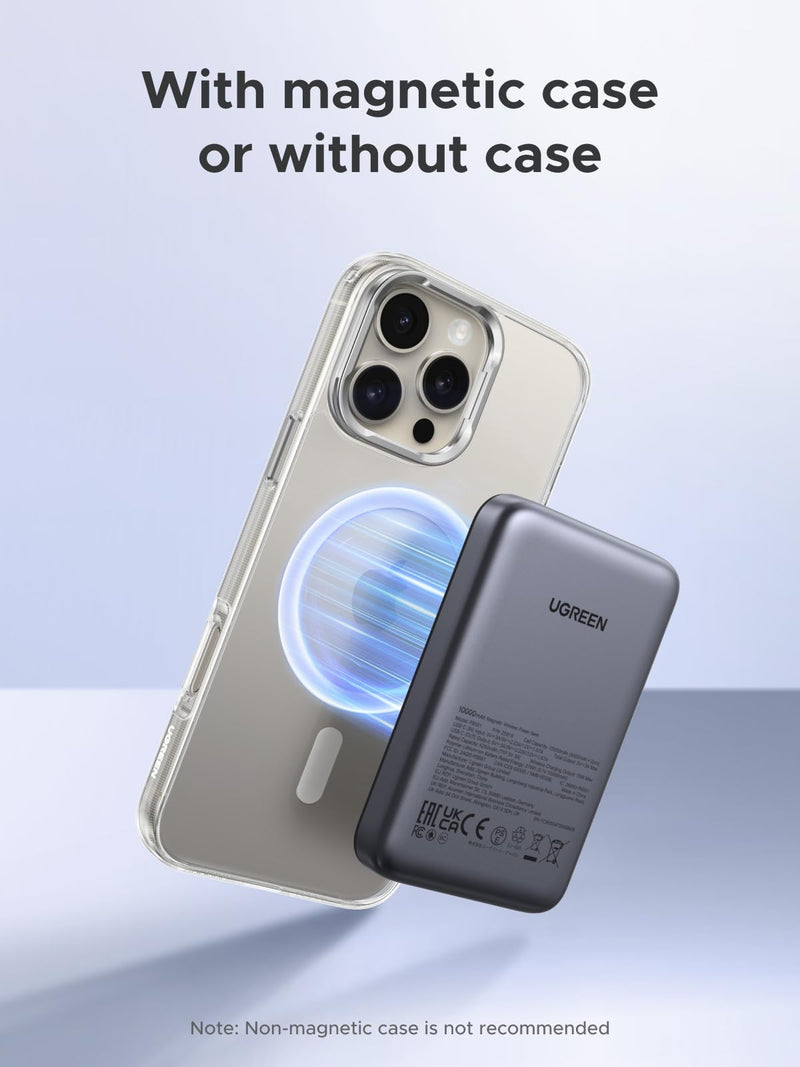 UGREEN Nexode 10000mAh Magnetic Wireless Power Bank - PD 20W Fast Charging for iPhone 17/16/15/14/13/12