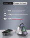 3-in-1 Wireless Charging Station for Apple - 15W Fast Foldable Magnetic Charger for iPhone, Apple Watch & AirPods