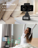 Bluetooth Speaker with Wireless Charger & Phone Stand - Foldable Stand, Alarm Clock, Birthday Gift for Men & Women