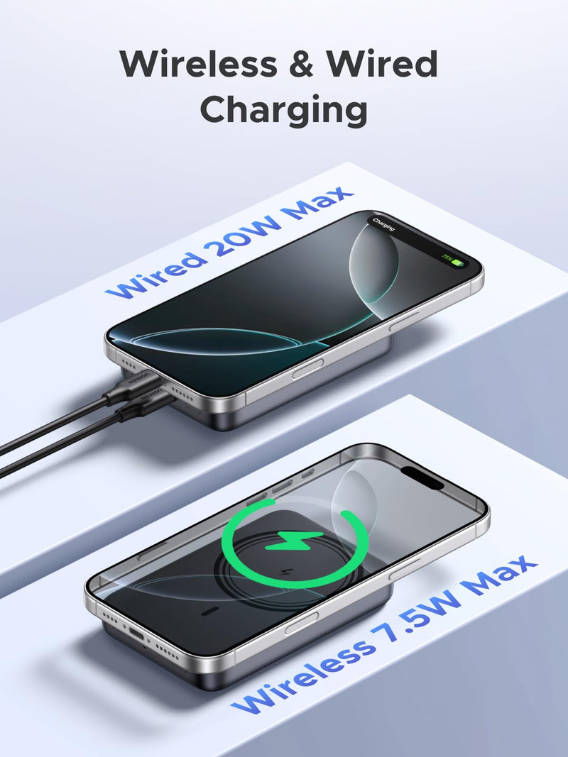 UGREEN Nexode 10000mAh Magnetic Wireless Power Bank - PD 20W Fast Charging for iPhone 17/16/15/14/13/12