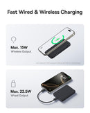Baseus Enerfill 10000mAh MagSafe Power Bank - PD 22.5W Wireless Charger for iPhone 17/16/15/14/13/12