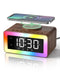 Birthday Gifts for Men - Alarm Clock with Wireless Charger, Bluetooth Speaker, Wake-Up Light & Snooze Alarm