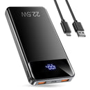 12000mAh Power Bank - PD22.5W Fast Charging, USB-C/USB-A Output for iPhone 17/16/15/14/13 & Galaxy