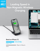 Anker PowerWave Stand Wireless Charger - Qi-Certified 10W Fast Charger for iPhone & Samsung Galaxy