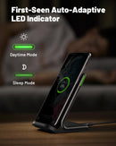 INIU 15W Wireless Charger Stand - Qi Fast Charging Dock for iPhone, Samsung Galaxy & More