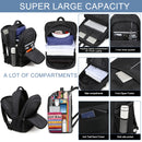 50L Extra Large Backpack for Men - Water-Resistant, USB Port, Anti-Theft, TSA Approved, Fits 17" Laptop (Black)