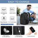 50L Extra Large Backpack for Men - Water-Resistant, USB Port, Anti-Theft, TSA Approved, Fits 17" Laptop (Black)