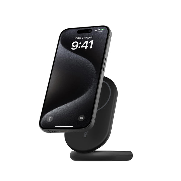 Belkin BoostCharge MagSafe 15W Foldable Wireless Charger - Portable Fast Charger for iPhone & AirPods (Black)