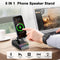 Hupoaf Phone Stand with Bluetooth Speaker - Auto Sensing Playback, Foldable Wireless Charger, Birthday Gift for Men