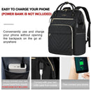 VANKEAN 17.3" Laptop Backpack - Waterproof, USB Port & RFID Blocking, Business & Travel (Black)