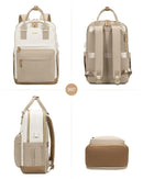 LOVEVOOK 15.6" Laptop Backpack for Women - Waterproof, USB Port, Anti-Theft Rucksack (Khaki)