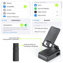 Cell Phone Stand with Bluetooth Speaker & Remote Control - Portable, All-Day Playtime, Compatible with iOS/Android