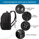 50L Extra Large Travel Laptop Backpack - Water-Resistant, USB Port, Anti-Theft, Fits 17" Laptop (Black)