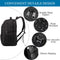 50L Extra Large Travel Laptop Backpack - Water-Resistant, USB Port, Anti-Theft, Fits 17" Laptop (Black)