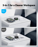 3-in-1 Wireless Charging Station for Apple - Foldable Magnetic Fast Charger for iPhone, Apple Watch & AirPods