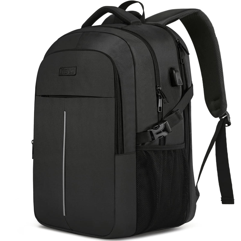 50L Extra Large Backpack for Men - Water-Resistant, USB Port, Anti-Theft, TSA Approved, Fits 17" Laptop (Black)
