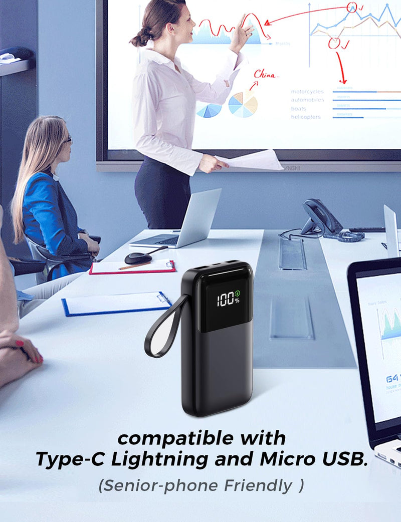 Power Bank Fast Charging 10000mAh,22.5W Portable Charger(USB-C Input & Output), PD 3.0 QC 3.0 External Mobile Phone Batteries,6 Output & 2 Input, Compatible with iPhone 17 16 15 14 13 12