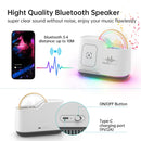 AUYLE Night Light Bluetooth Speaker - Wireless Charger, LED Music Lamp with Touch Control, Dimmable & Colored Light