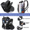 50L Extra Large Travel Laptop Backpack - Water-Resistant, USB Port, Anti-Theft, Fits 17" Laptop (Black)