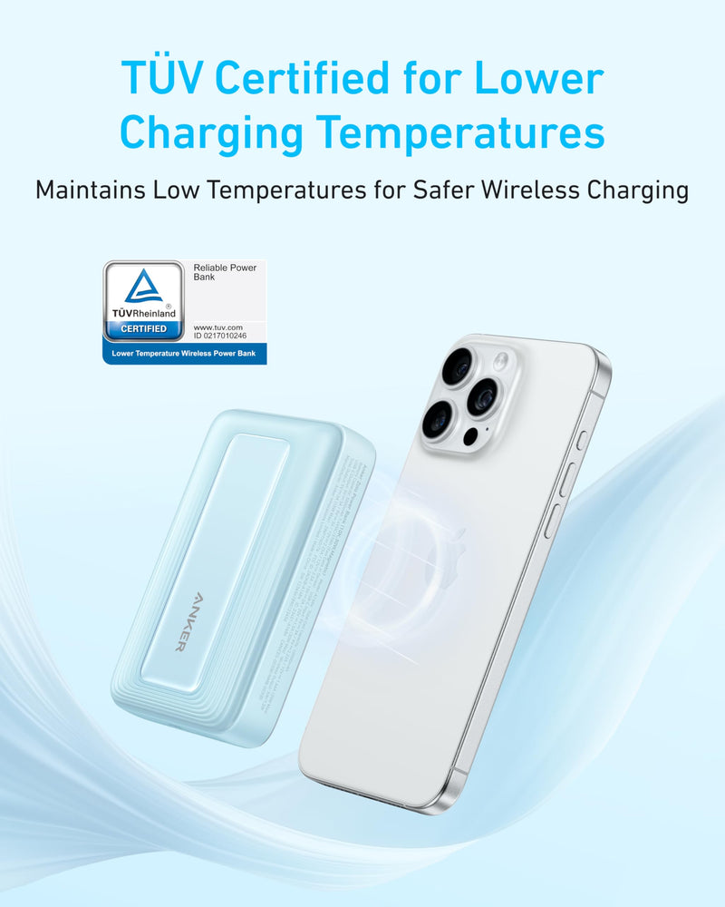 Anker Zolo 10,000mAh Magnetic Power Bank - 30W Fast Charging, Wireless Portable Charger for iPhone 16/15/14 & AirPods