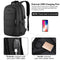 VSNOON Anti-Theft Laptop Backpack 15.6-17.3" - USB Port, Lock, Water-Resistant (Black)