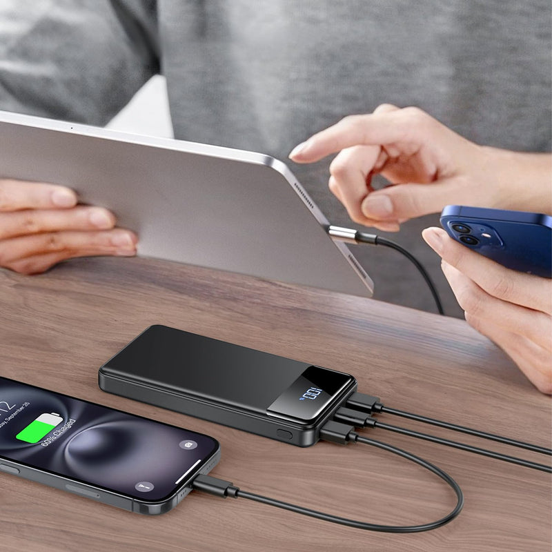 12000mAh Power Bank - PD22.5W Fast Charging, USB-C/USB-A Output for iPhone 17/16/15/14/13 & Galaxy