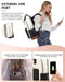 LOVEVOOK 15.6" Laptop Backpack for Women - Waterproof, USB Port, Anti-Theft Rucksack (Beige/Black)