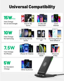 INIU 15W Wireless Charger Stand - Qi Fast Charging Dock for iPhone, Samsung Galaxy & More