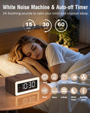 Birthday Gifts for Men - Alarm Clock with Wireless Charger, Bluetooth Speaker, Wake-Up Light & Snooze Alarm