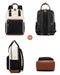 LOVEVOOK 15.6" Laptop Backpack for Women - Waterproof, USB Port, Anti-Theft Rucksack (Beige/Black)